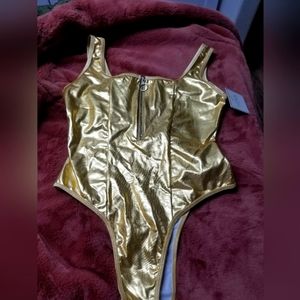 Metallic golden bodysuit M IJSK